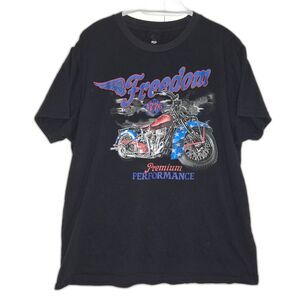 Way to Celebrate Freedom 1776 Motorcycle Graphic T-Shirt Men's Size XL